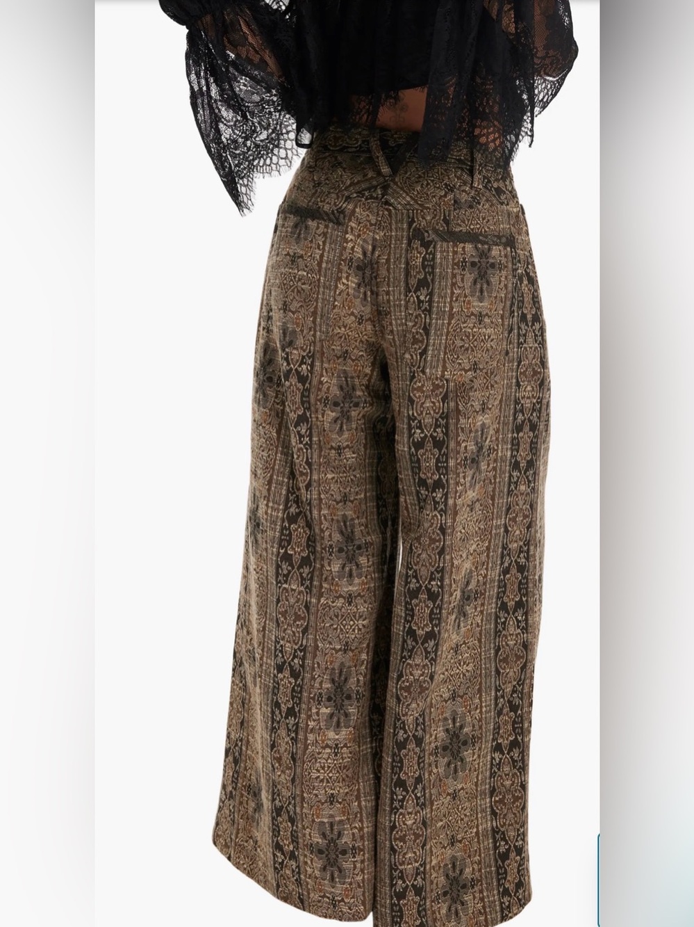 Free People Dahlia Wide Leg Pants in Original Combo - Picture 2 of 3